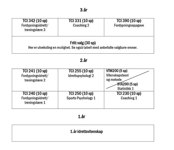 utgår: tabell av studieoppbygning 2018-19
